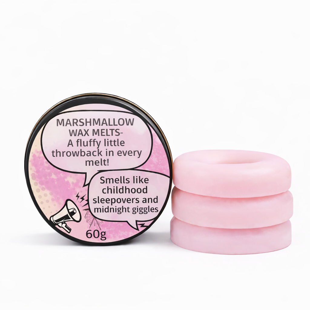 MARSHMALLOW WAX MELTS – TIN (3 SNAPPABLE RING MELTS)