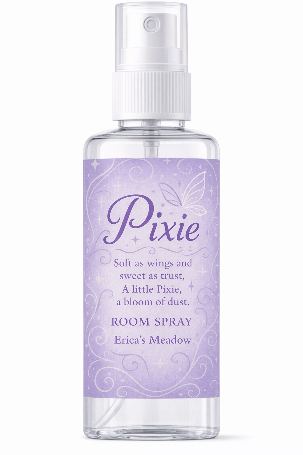 Pixie Dust room spray handmade in the UK by Erica’s Meadow sweet strong long lasting home fragrance
